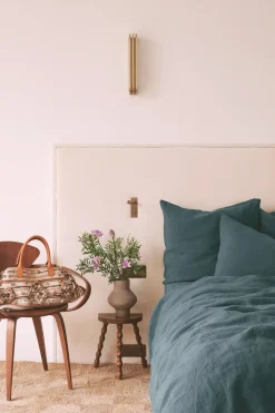 Drap Housse En Lin Lave - Bleu De Nuit