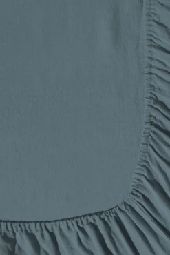Drap Housse En Lin Lave - Bleu De Nuit