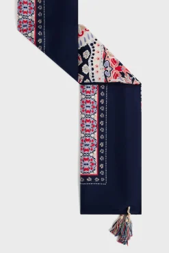 Foulard A Pompons En Soie Naturel - Penelope