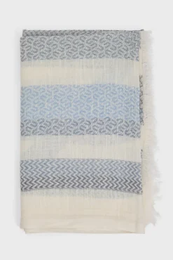 Foulard Chevrons Tisses Indigo - Pernille