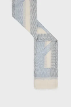 Foulard Chevrons Tisses Indigo - Pernille
