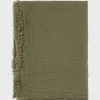 Foulard En Gaze De Coton Kaki - Philae