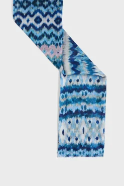 Foulard Imprime Mexicain Indigo - Palmyre
