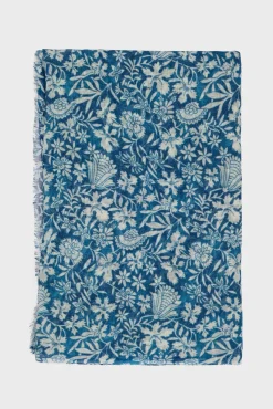 Foulard Imprime Tropical Indigo - Patsy