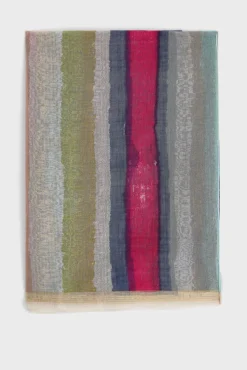 Foulard Raye 100% Soie Multicolore - Perlynn