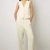 Gilet De Tailleur Uni Ecru - Brasia