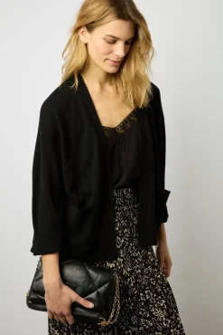 Gilet En Cachemire Uni Noir - Lois