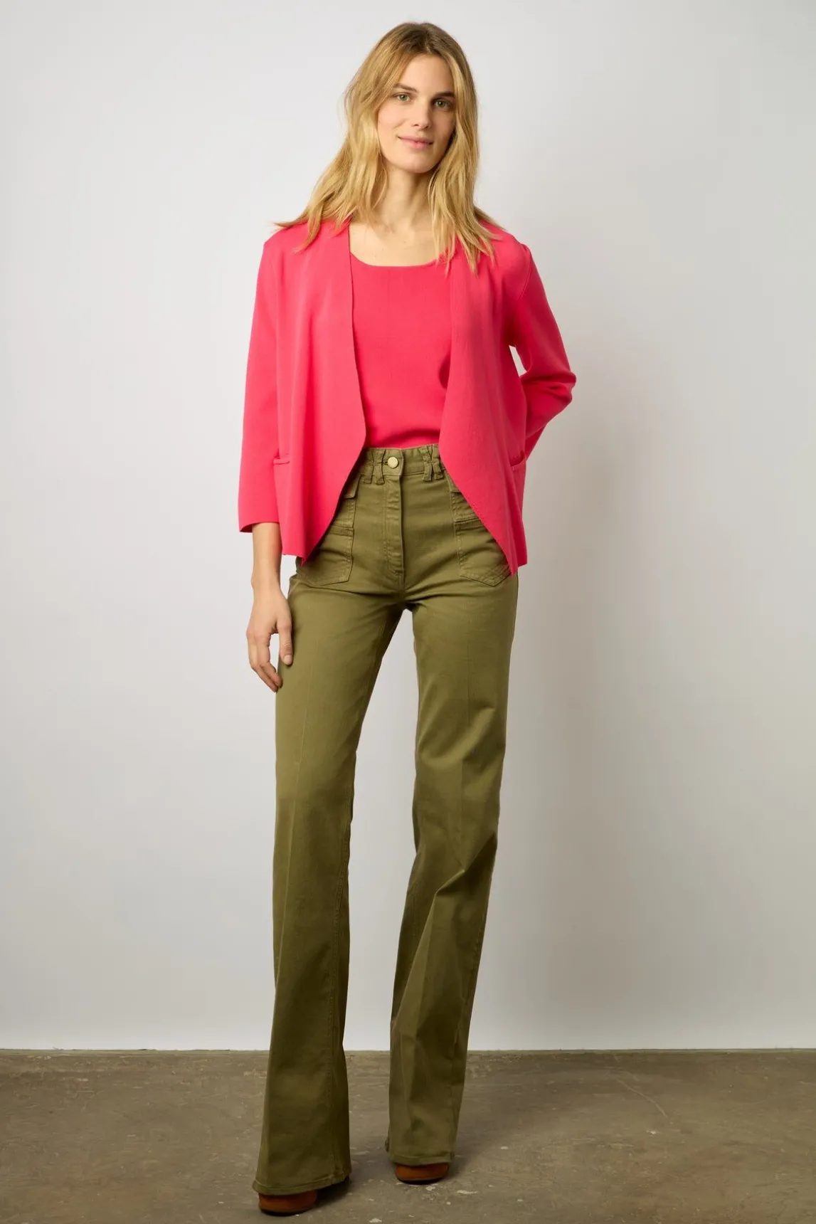 Gilet En Microfibre Rose Vif - Laurana