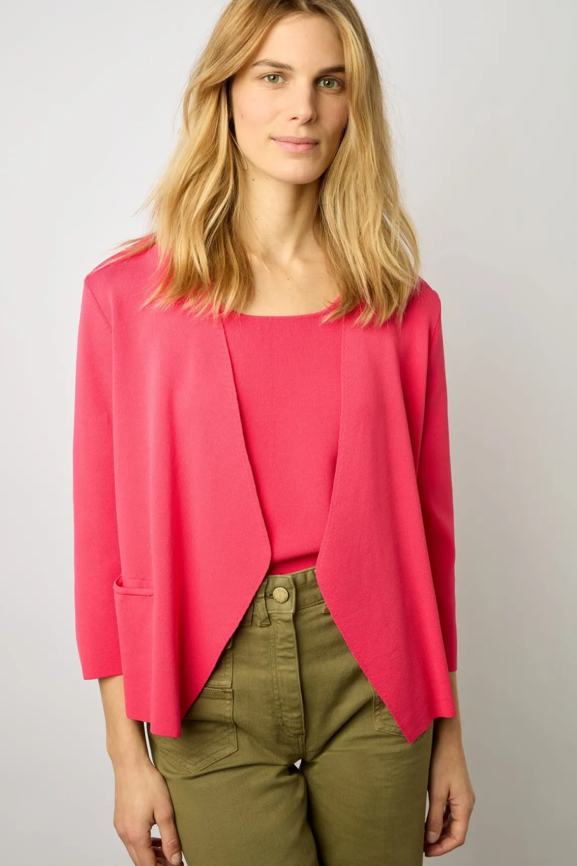 Gilet En Microfibre Rose Vif - Laurana
