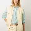 Gilet Long Sans Manche Ecru - Lizzie
