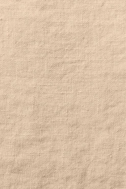 Grand Drap Plat En Lin Lave - Brun Clair