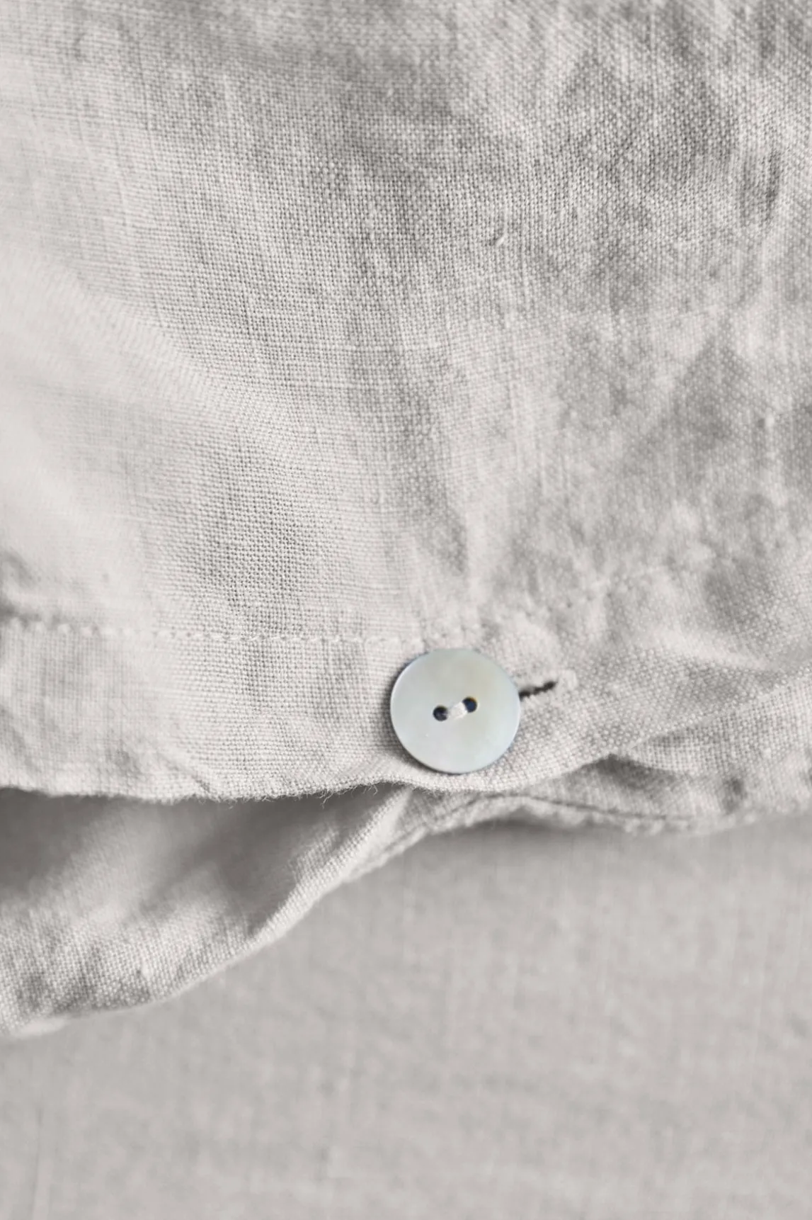 Housse De Couette En Lin Lave - Gris Perle