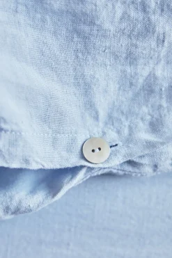 Housse De Couette En Lin Lave - Bleu Du Ciel