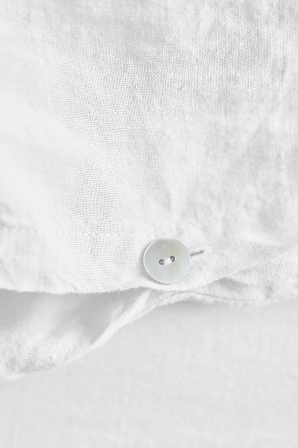Housse De Couette En Lin Lave - Blanc