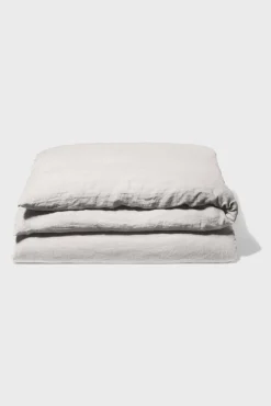 Housse De Couette En Lin Lave - Gris Perle