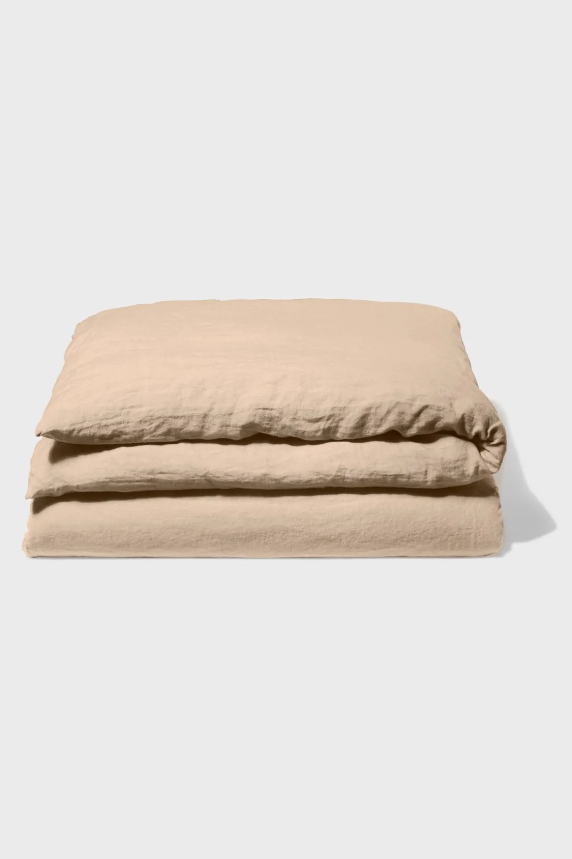 Housse De Couette En Lin Lave - Brun Clair