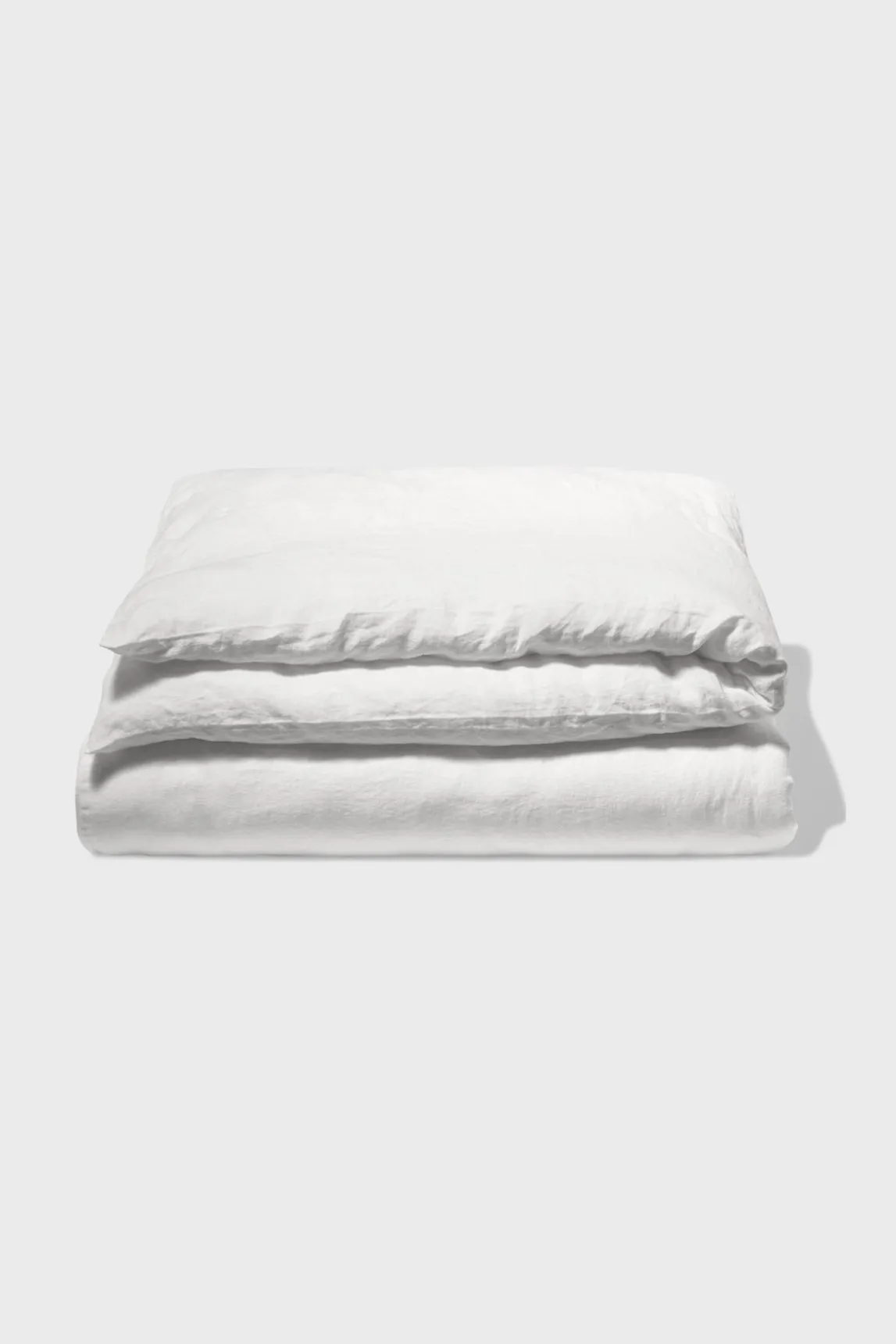 Housse De Couette En Lin Lave - Blanc