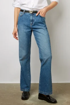 Jean Bootcut A Strass Nuage - Coline