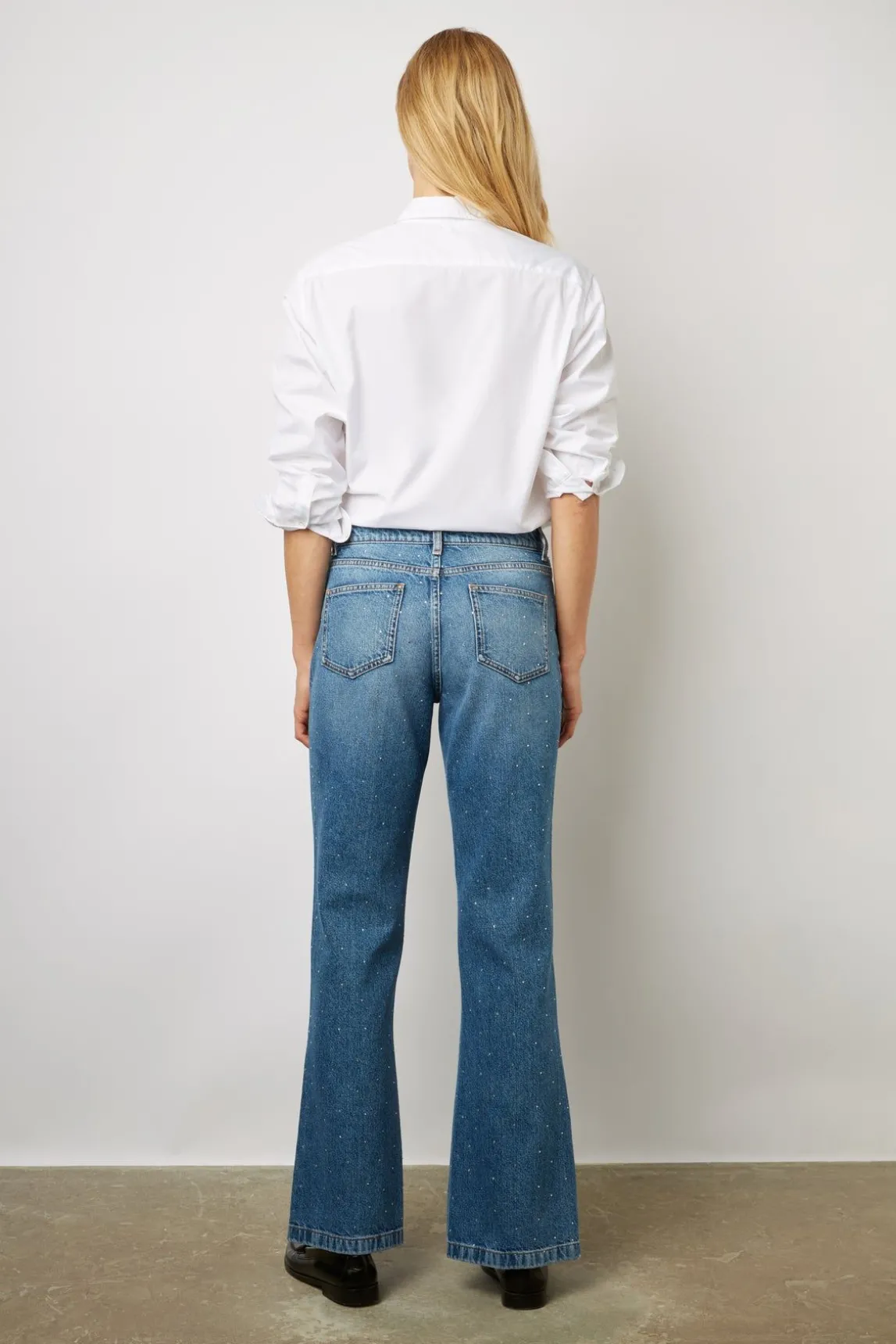 Jean Bootcut A Strass Nuage - Coline