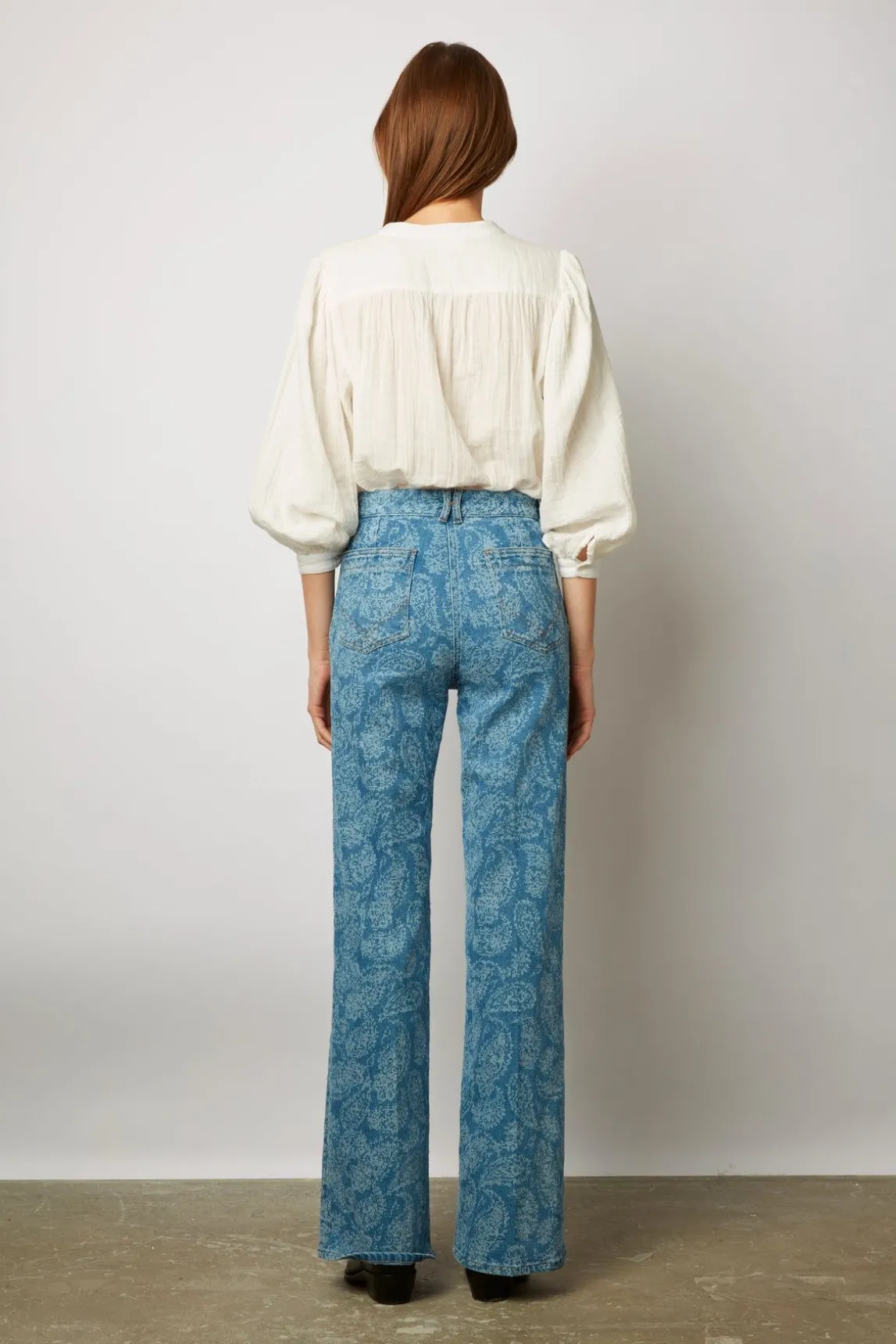 Jean Flare A Motif Cachemire - Anna