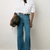 Jean Flare Taille Haute Bleu - Anna