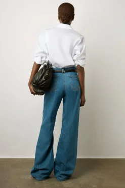 Jean Flare Taille Haute Bleu - Anna