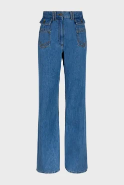 Jean Flare Taille Haute Bleu - Anna
