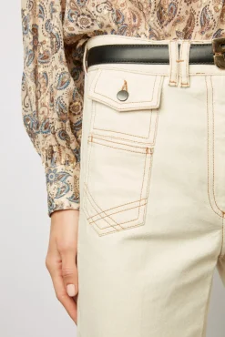 Jean Large Taille Haute Naturel - Anna