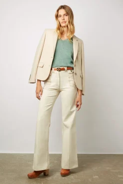Jean Large Taille Haute Naturel - Anna