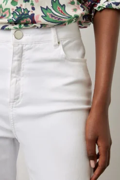 Jean Slim En Denim Stretch Blanc - Carli