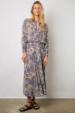 Jupe Midi Imprime Cachemire Naturel - Daffy