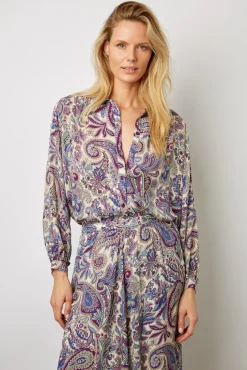 Jupe Midi Imprime Cachemire Naturel - Daffy