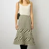Jupe Rayee Noir Et Blanc Naturel - Danita