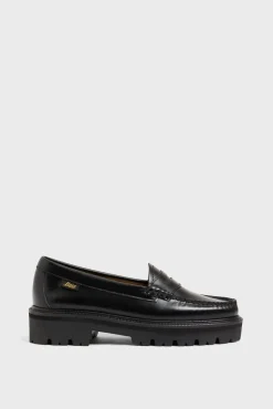 Mocassins En Cuir A Semelle Crantee - Emmy