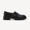 Mocassins En Cuir Lisse Noir - Oliver