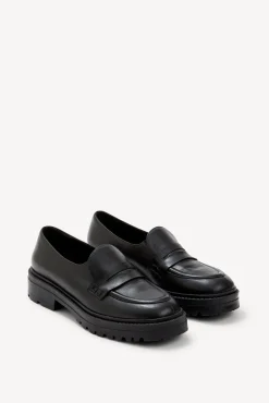 Mocassins En Cuir Lisse Noir - Oliver