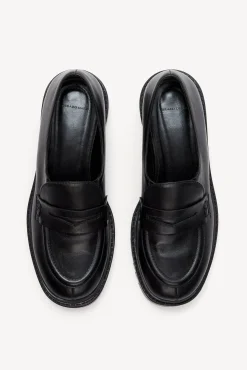 Mocassins En Cuir Lisse Noir - Oliver