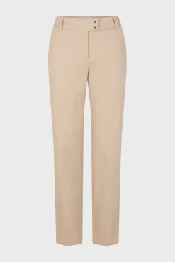 Pantalon 7/8 En Coton Uni Sable - Cora