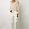 Pantalon Droit 7/8 Uni Ecru - Causette