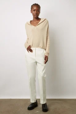 Pantalon Droit 7/8 Uni Ecru - Causette