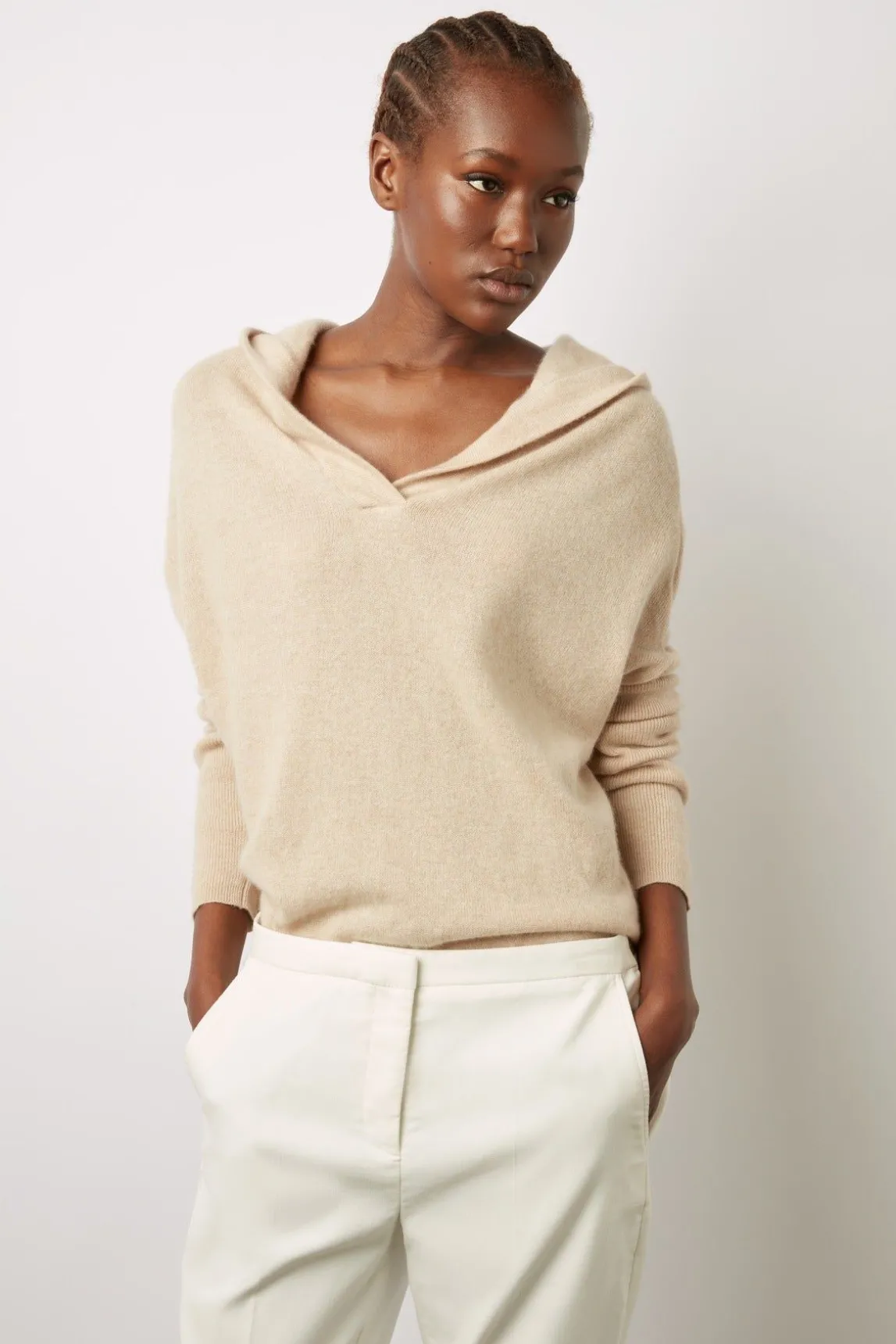 Pantalon Droit 7/8 Uni Ecru - Causette