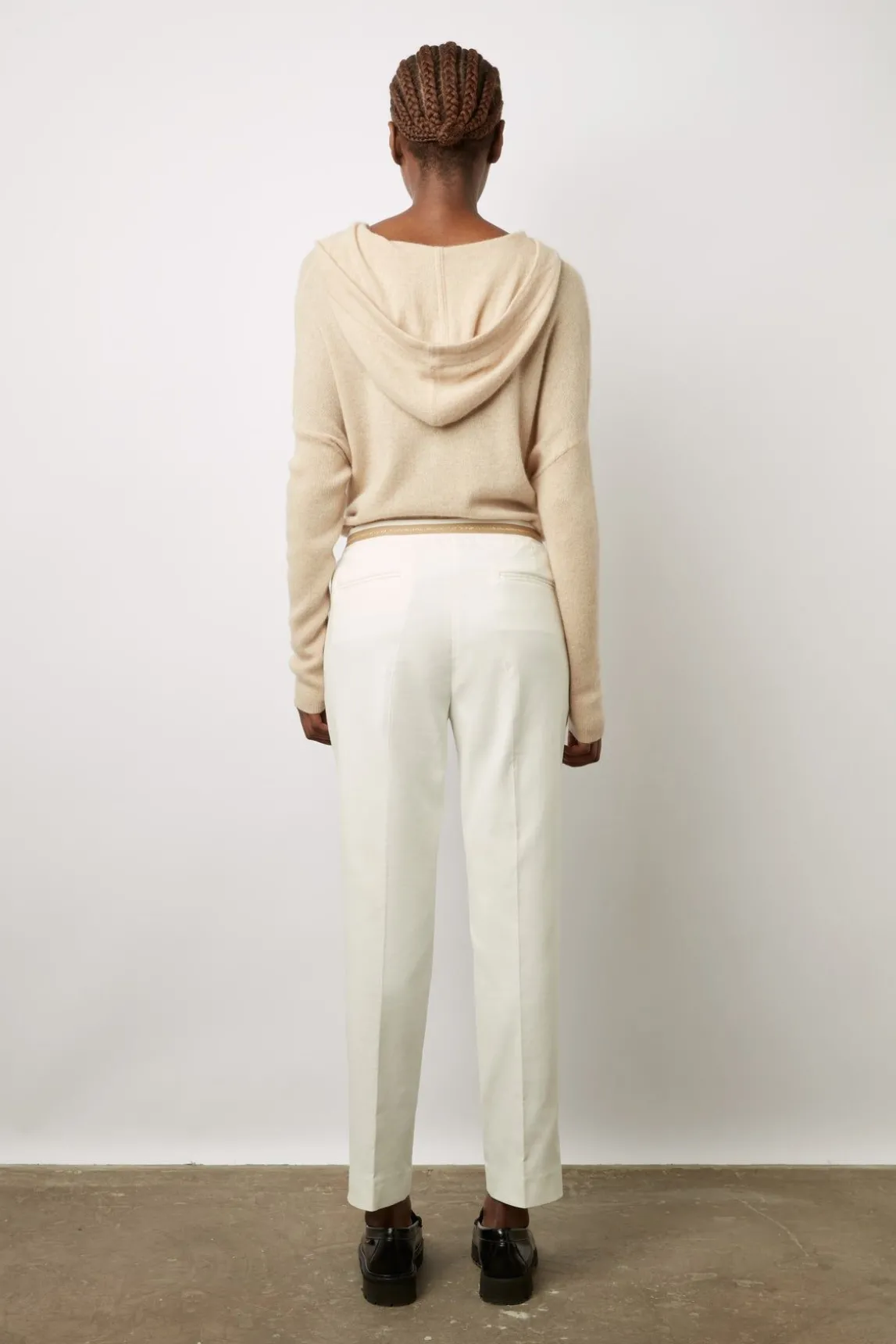 Pantalon Droit 7/8 Uni Ecru - Causette