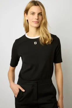Pantalon Droit 7/8 Uni Noir - Causette