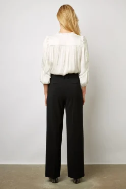 Pantalon Droit A Pince Marine - Carmelita