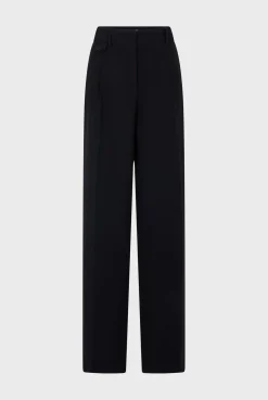 Pantalon Droit A Pince Marine - Carmelita