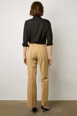 Pantalon En Chevre Velours Sable - Josepha