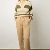 Pantalon En Lin Melange Sable - Colombe