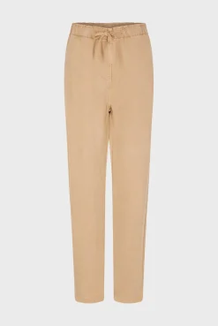 Pantalon En Lin Melange Sable - Colombe