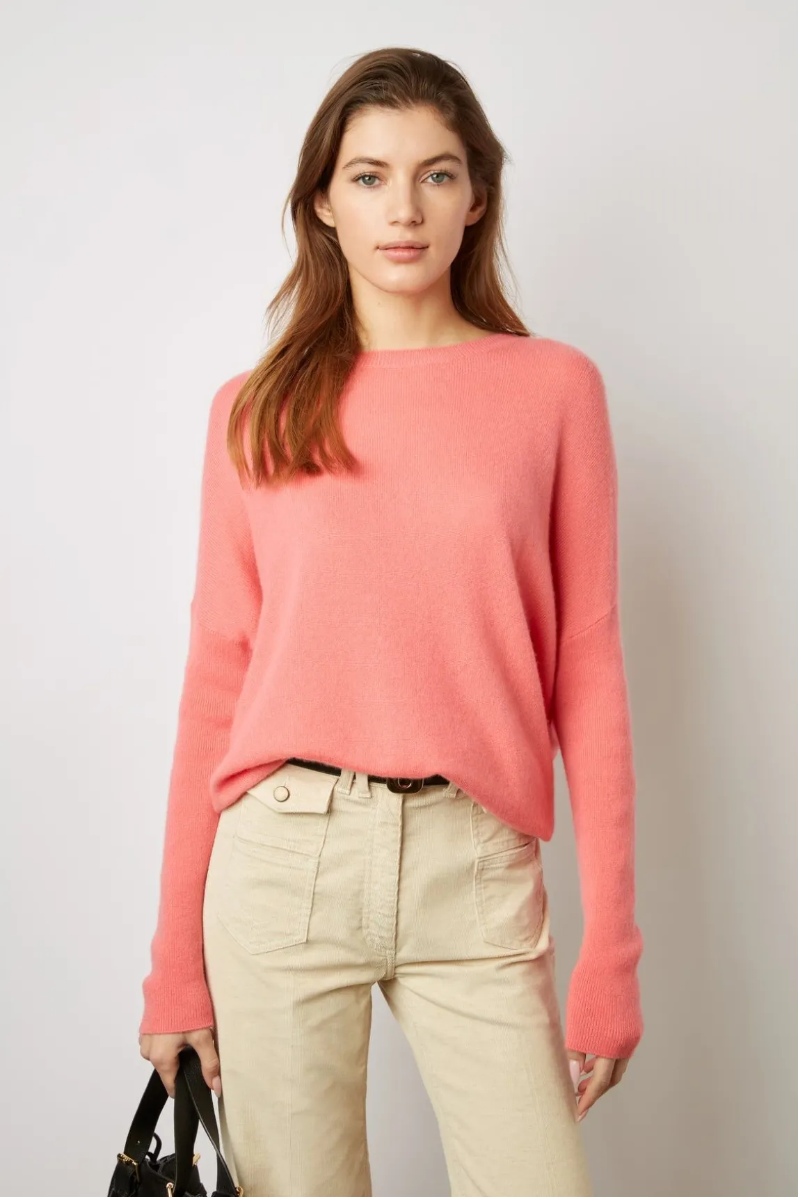 Pantalon Flare Naturel En Velours - Anna