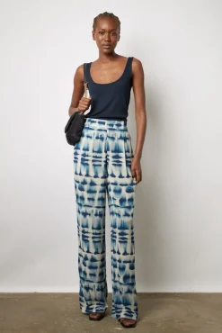 Pantalon Fluide Tie And Dye Encre - Daiana